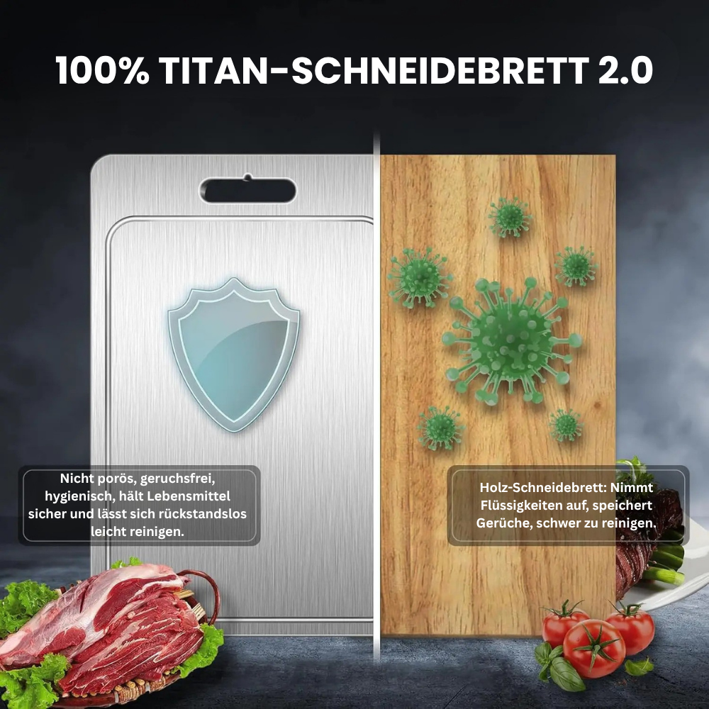 100%-TITAN-SCHNEIDEBRETT 2.0 mit Ablaufrinne